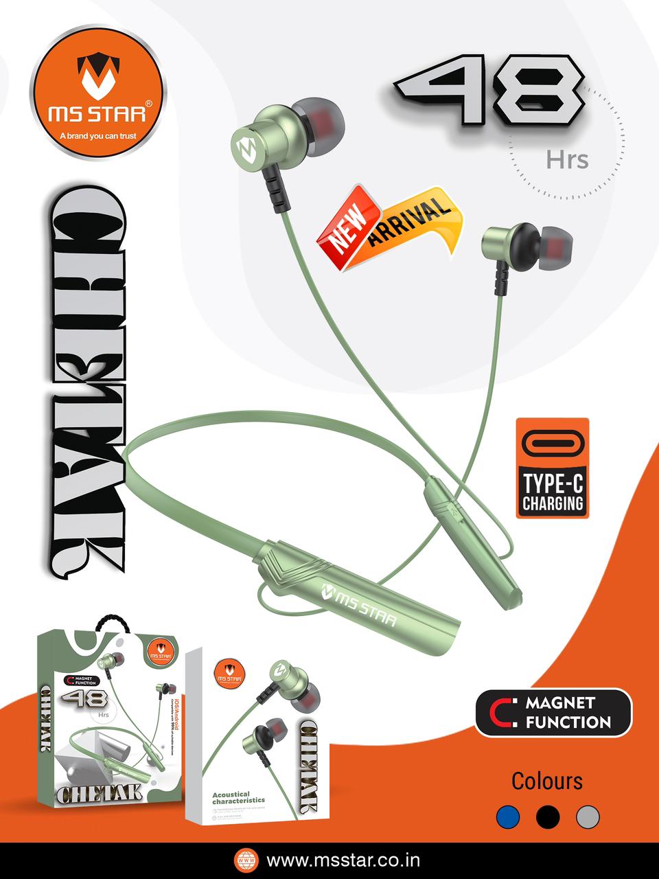 MS Star Wireless neckband earphones